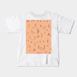 Floral Pattern Minimalistic: Clean Bloom Abstraction Kids T-Shirt